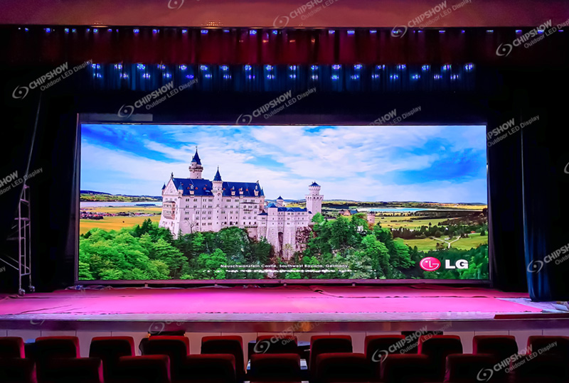 C-Max P2.5 indoor high-definition full color LED display screen with high refresh screen wall, case study of Lanzhou University project in China